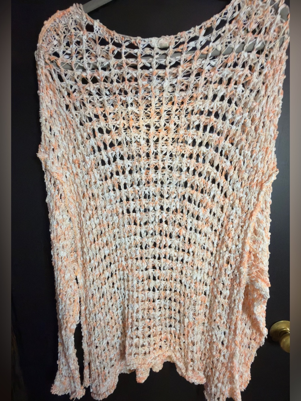 POL Lucky in Love Orange Oversized Crochet Sweater - Picture 6 of 9